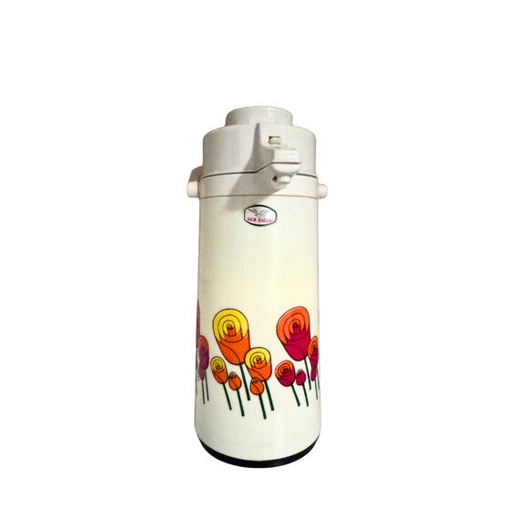 Vintage Floral Airpot Thermos Dispenser – Retro 70s - Picture 8 of 9
